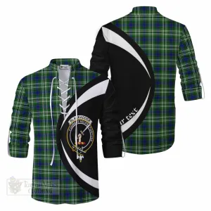 Blackadder Tartan Ghillie Kilt Shirt with Family Crest Circle Style