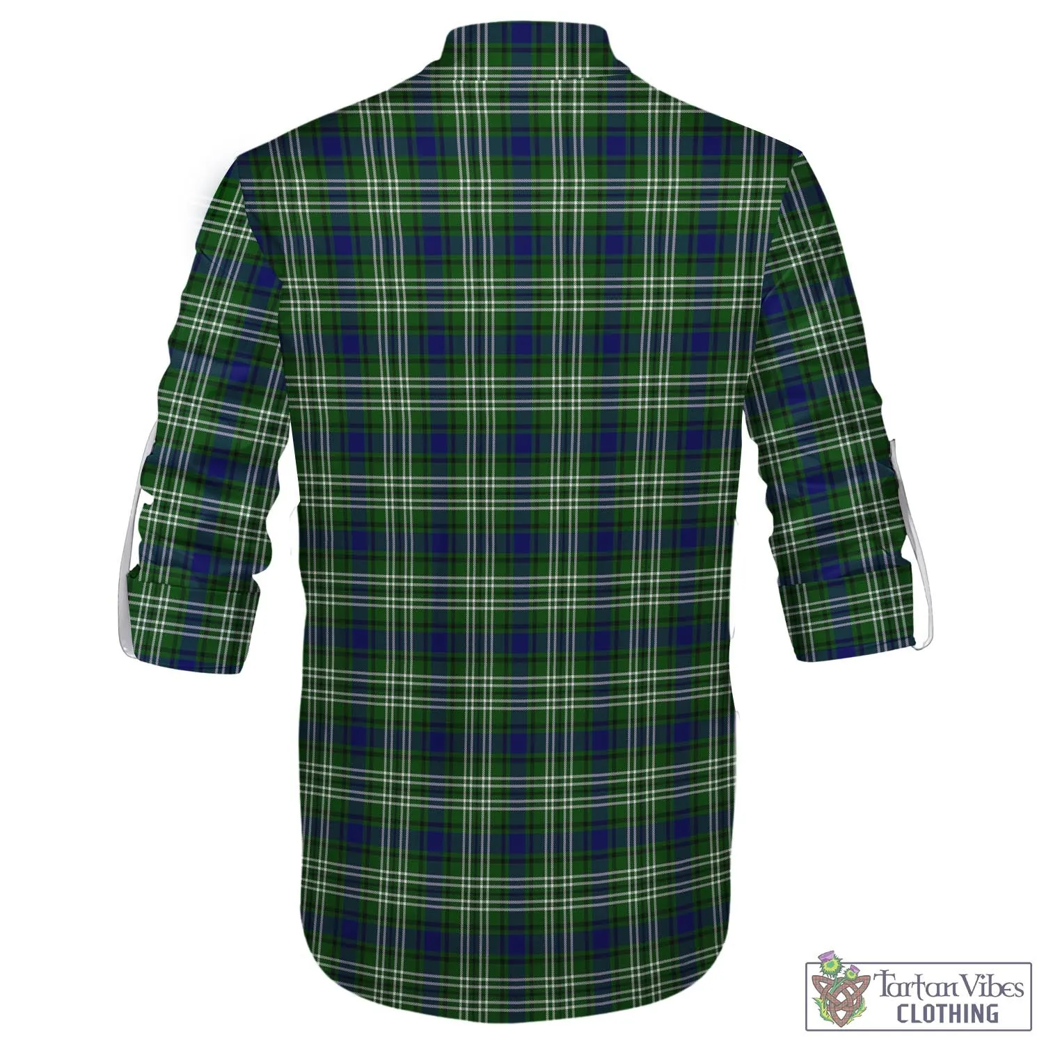 Blackadder Tartan Men's Scottish Traditional Jacobite Ghillie Kilt Shirt