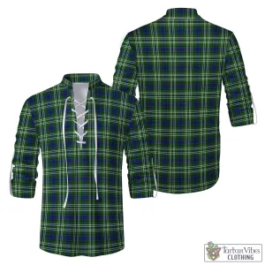 Blackadder Tartan Men's Scottish Traditional Jacobite Ghillie Kilt Shirt
