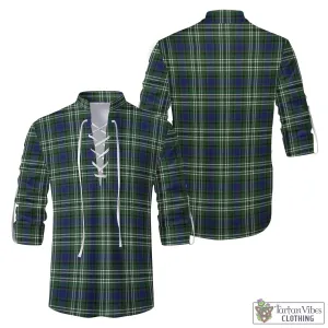 Blyth Tartan Men's Scottish Traditional Jacobite Ghillie Kilt Shirt