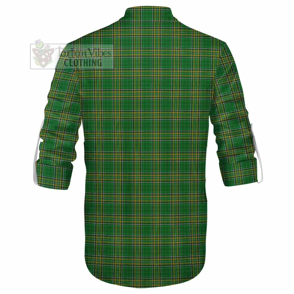 Boylan Irish Clan Tartan Ghillie Kilt Shirt with Coat of Arms