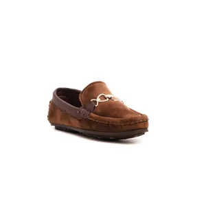 Boys Brown Formal Moccasin KD0408