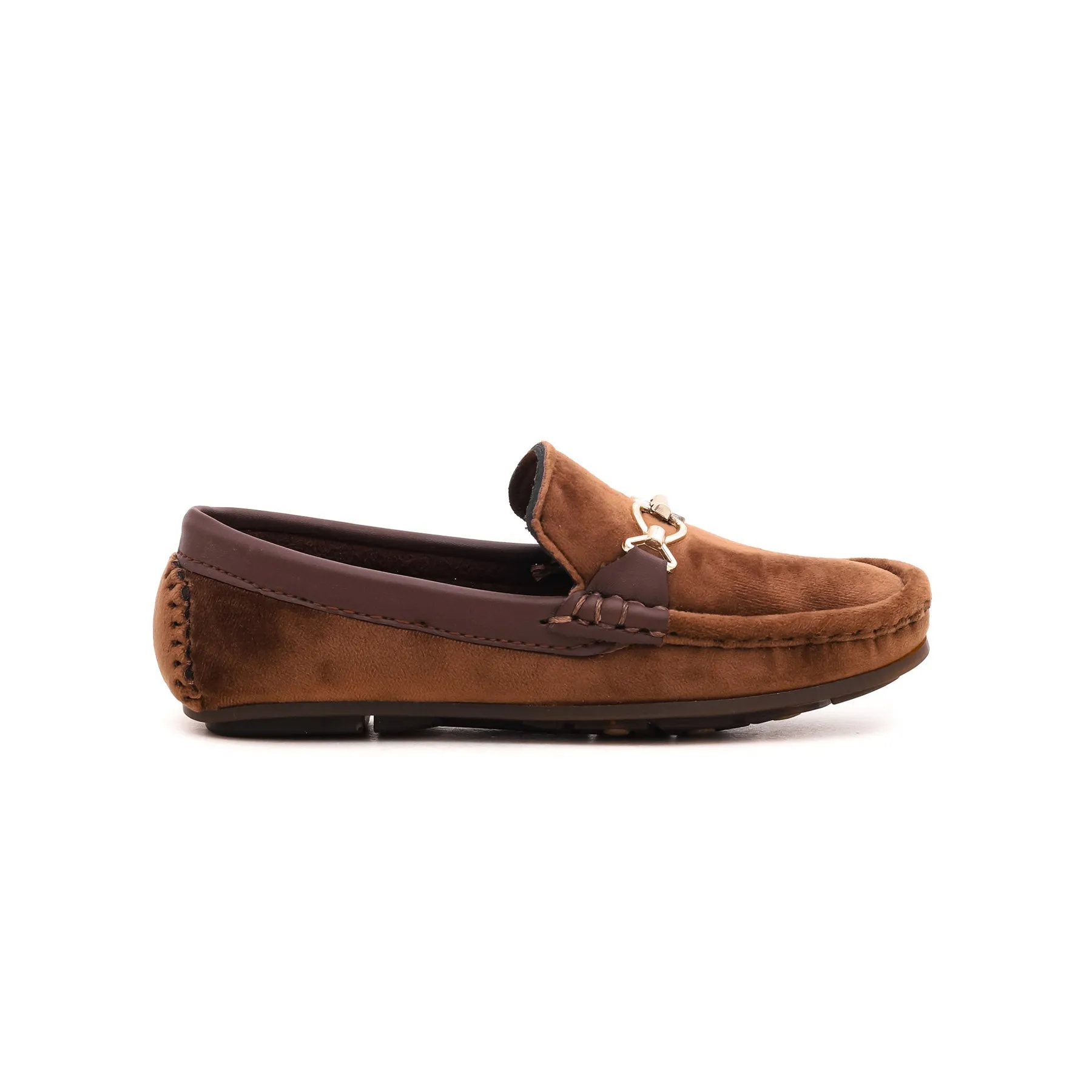 Boys Brown Formal Moccasin KD0408