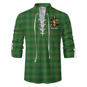 Bramhall Irish Clan Tartan Ghillie Kilt Shirt with Coat of Arms