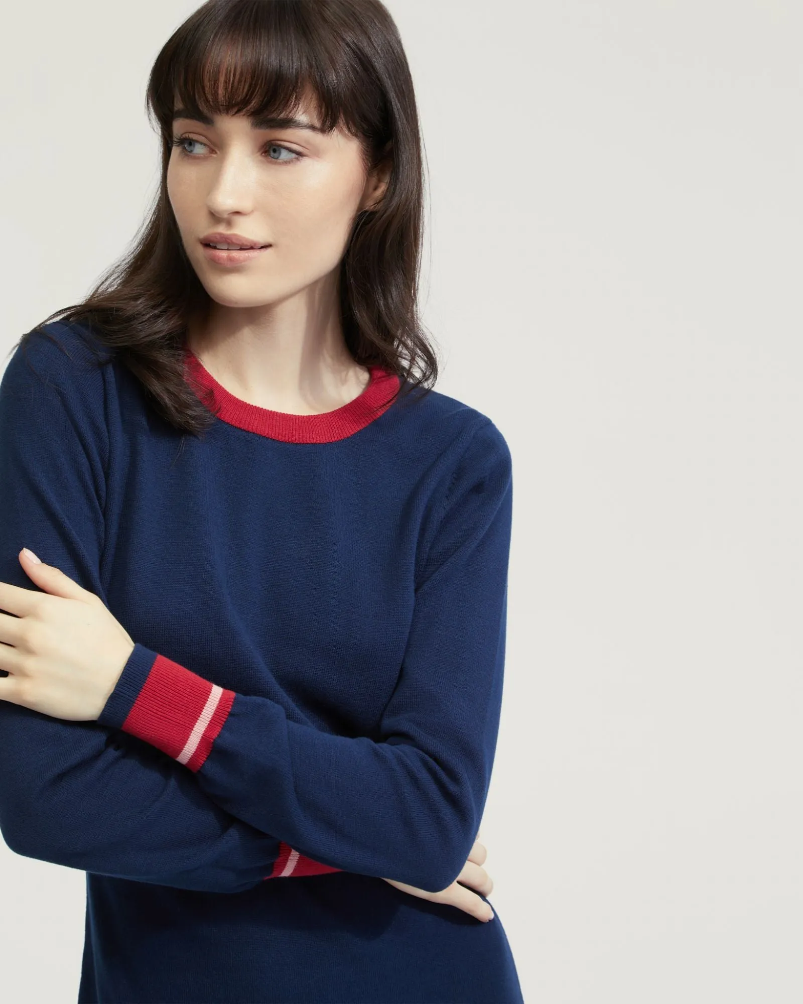 Bridgette Contrast Trim Knit Dress