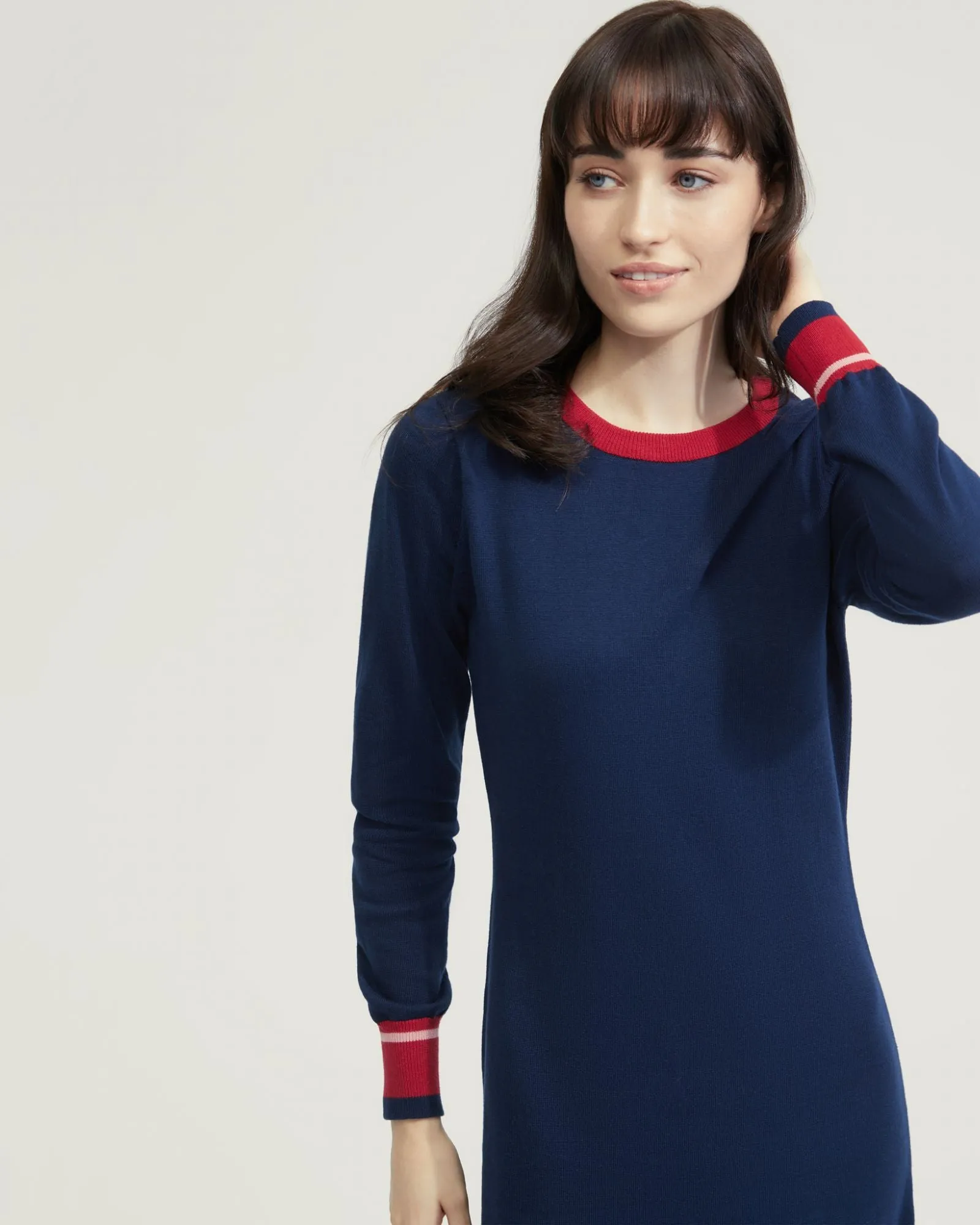 Bridgette Contrast Trim Knit Dress