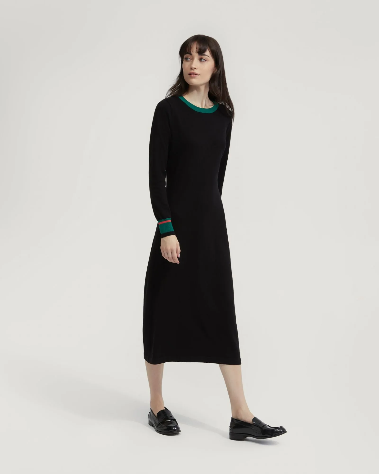 Bridgette Contrast Trim Knit Dress