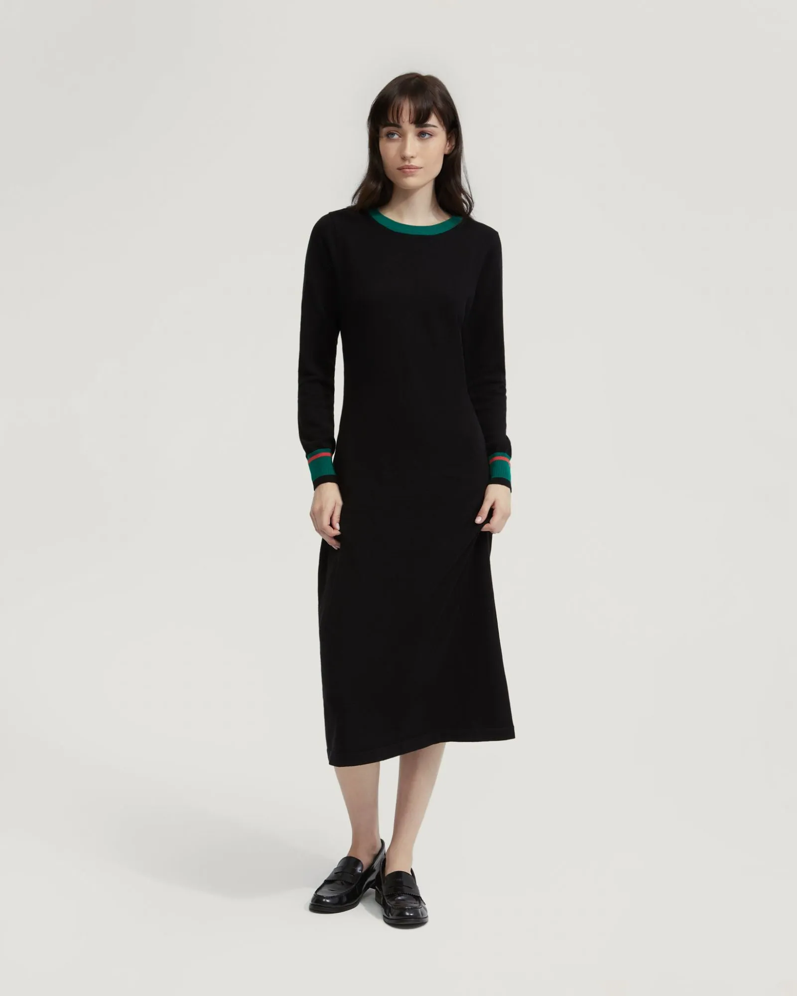Bridgette Contrast Trim Knit Dress