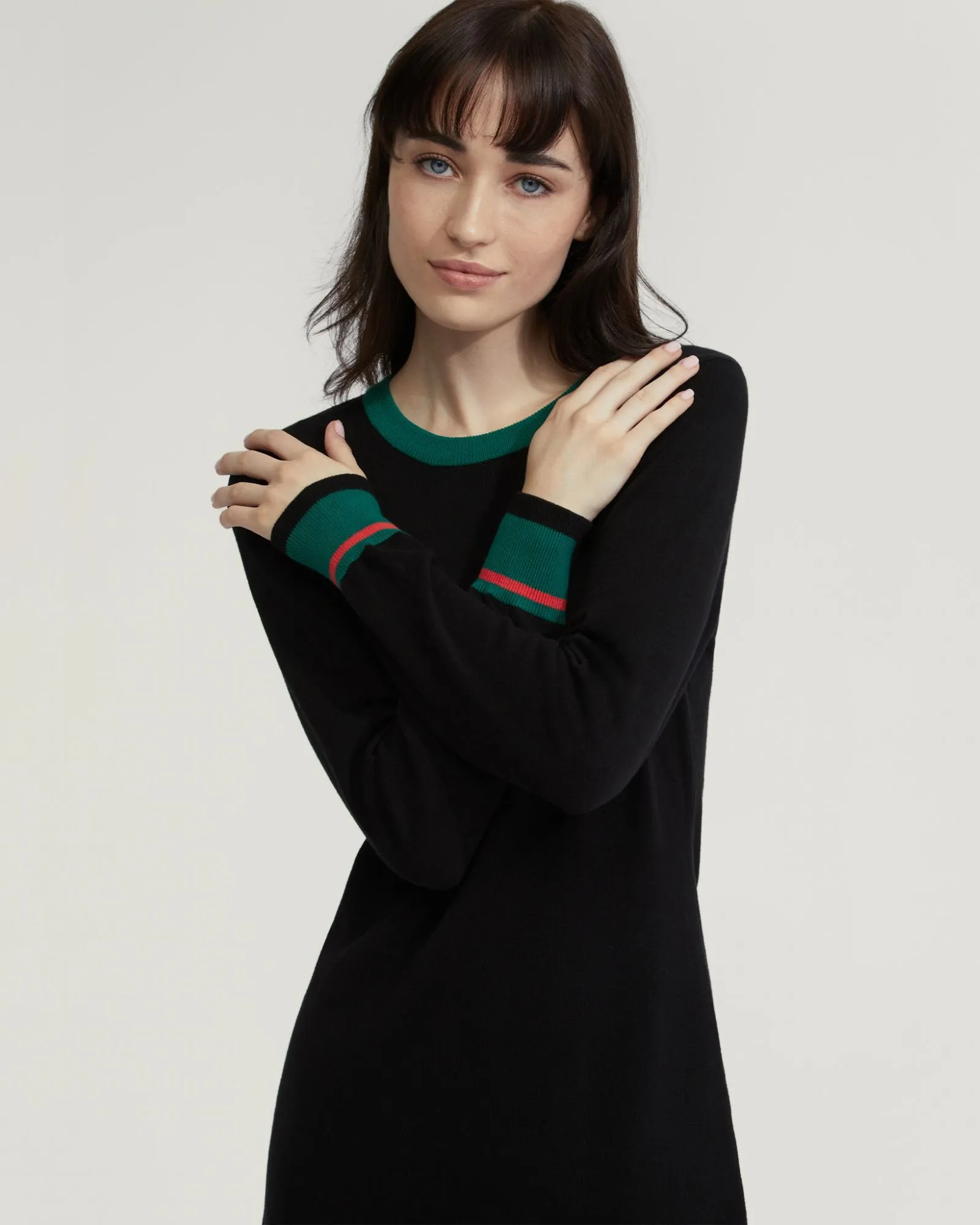 Bridgette Contrast Trim Knit Dress