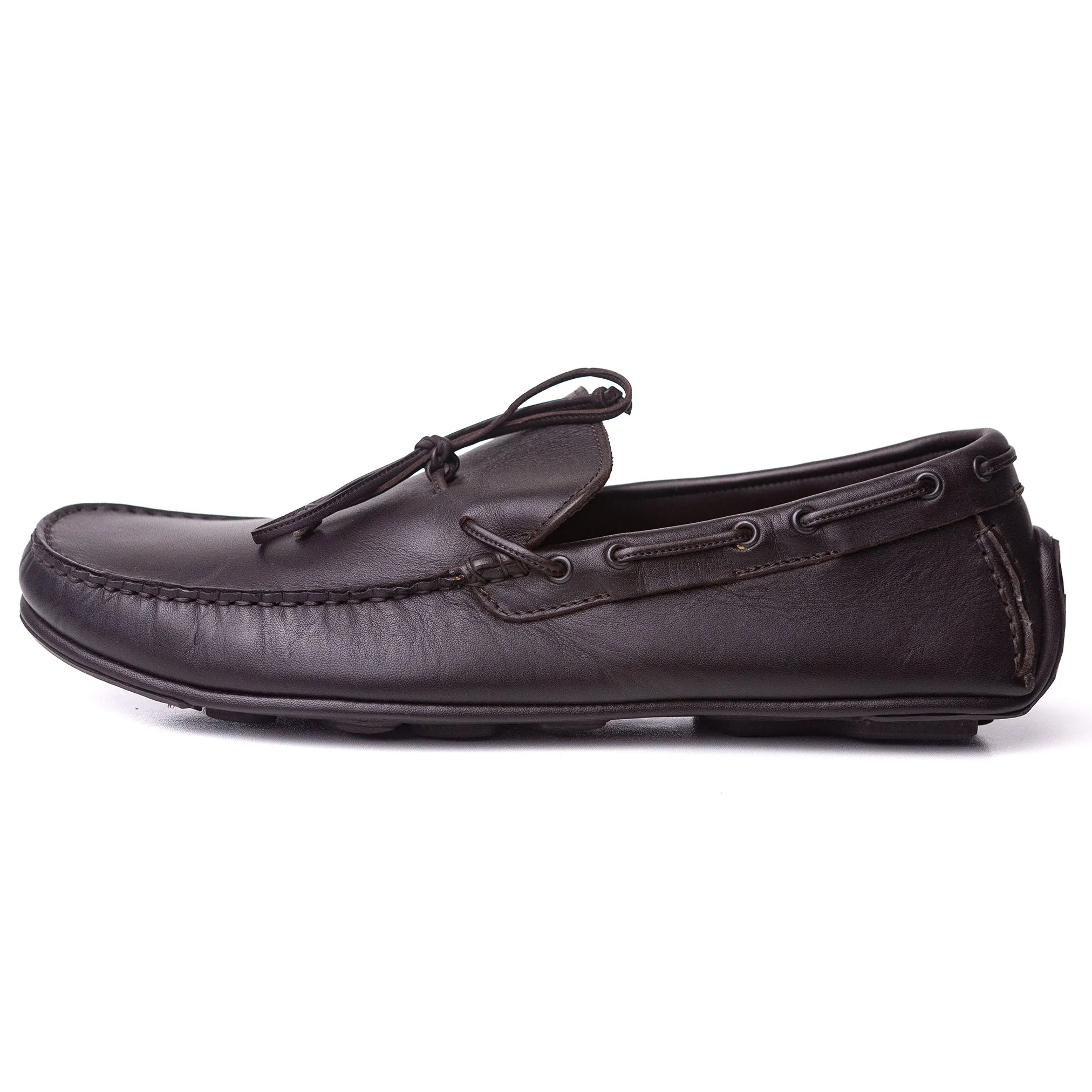 Brown Leather Moccasins #690