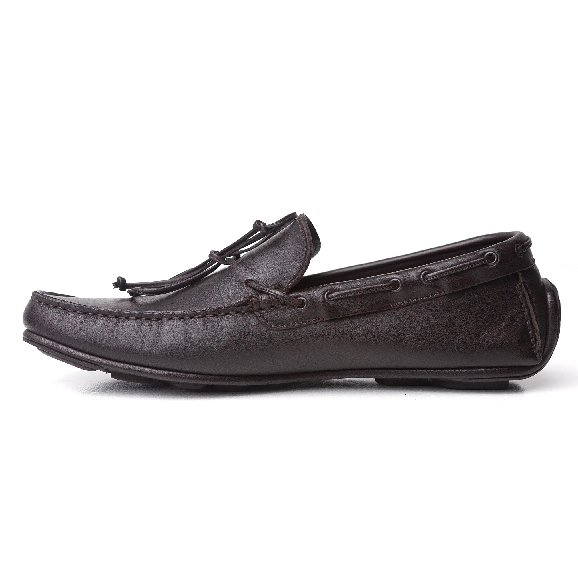 Brown Leather Moccasins #690