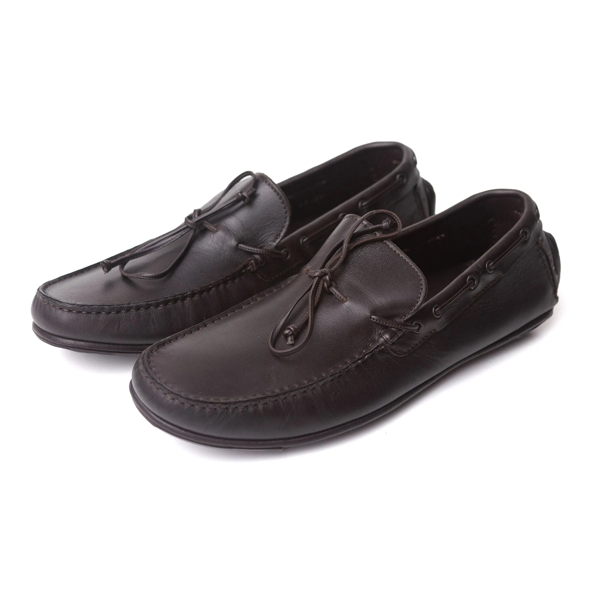 Brown Leather Moccasins #690