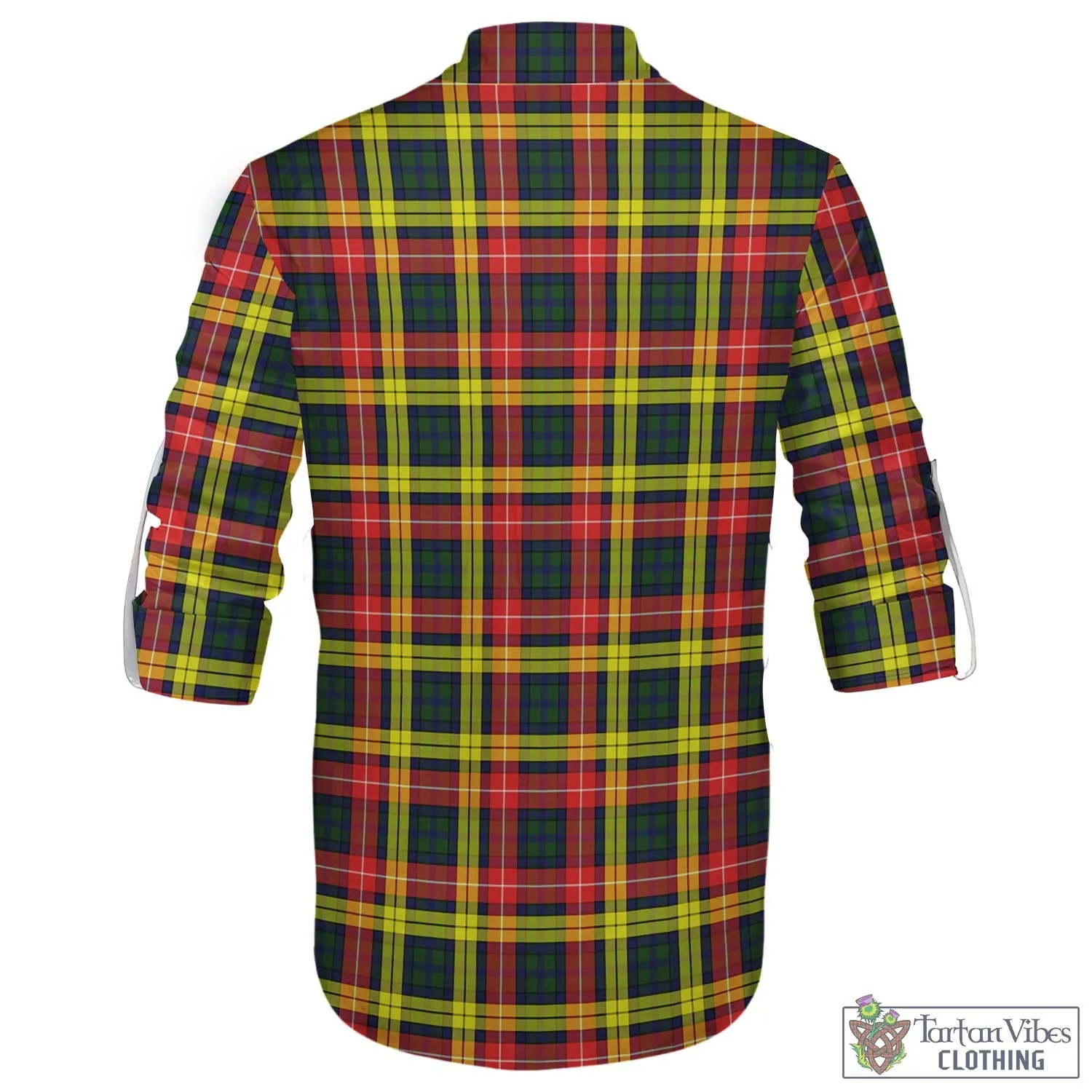 Buchanan Modern Tartan Men's Scottish Traditional Jacobite Ghillie Kilt Shirt