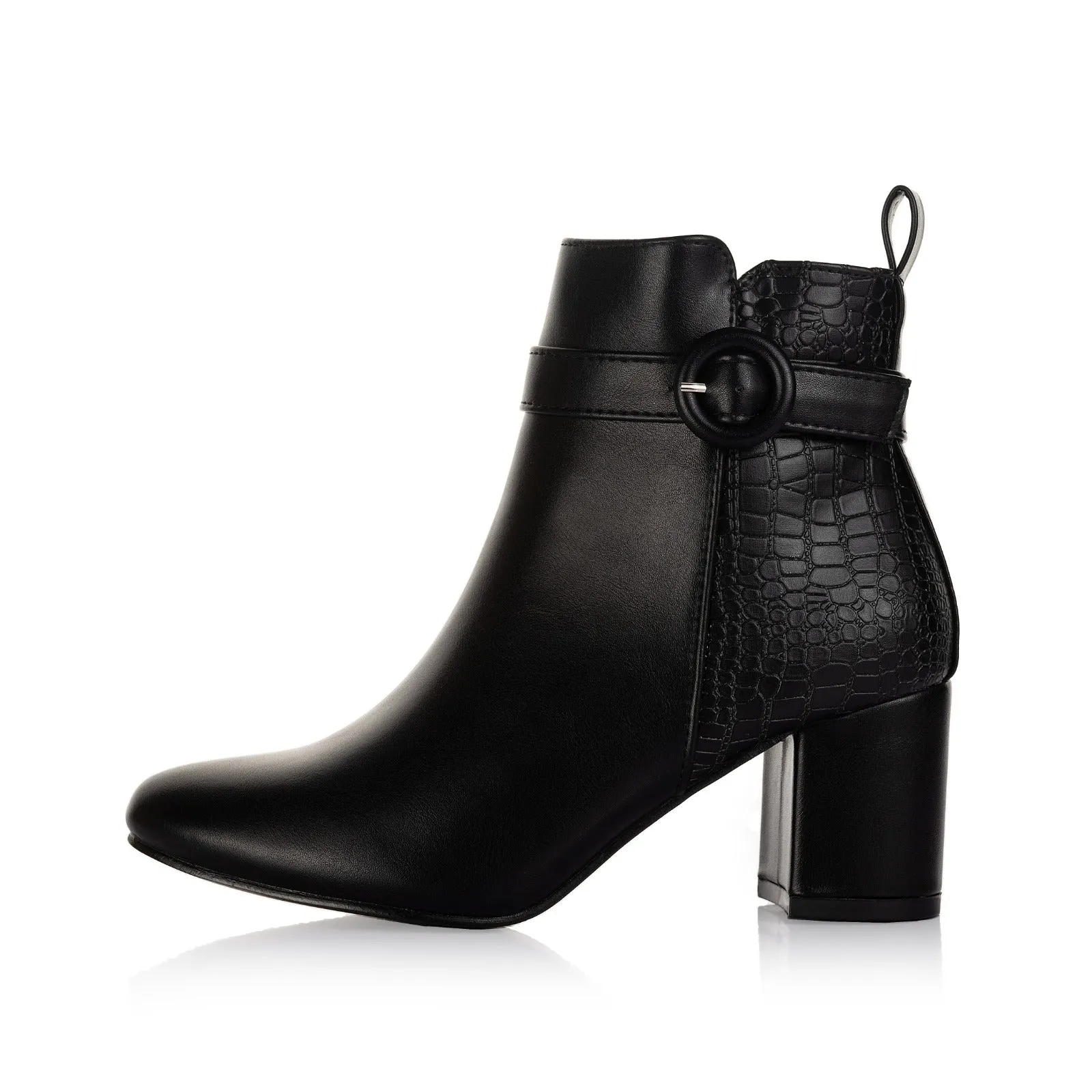 Buckle Strap Ankle Boots