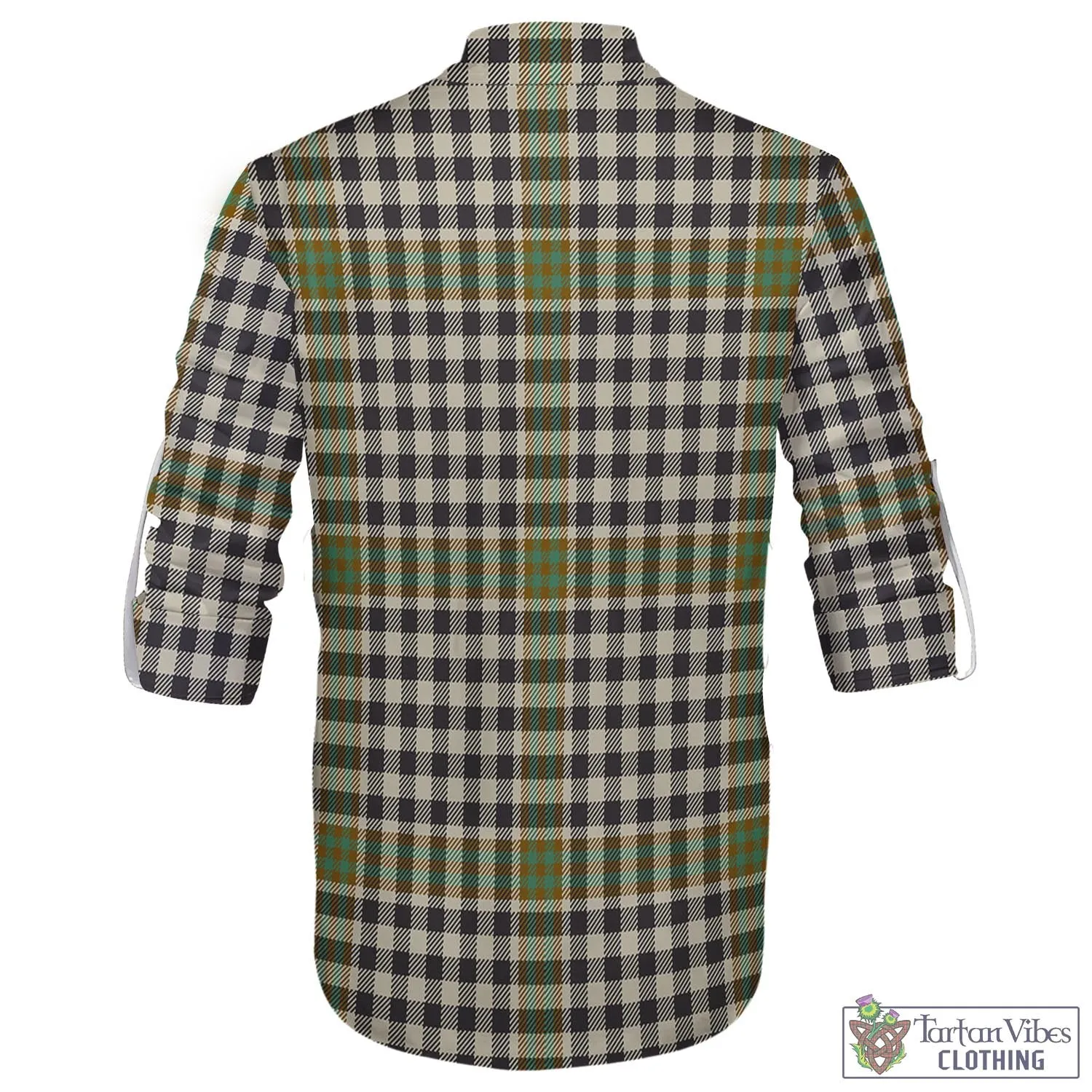 Burns Check Tartan Men's Scottish Traditional Jacobite Ghillie Kilt Shirt