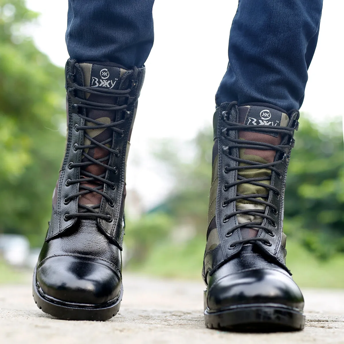 BXXY Men's Genuine Leather Trekking Boot