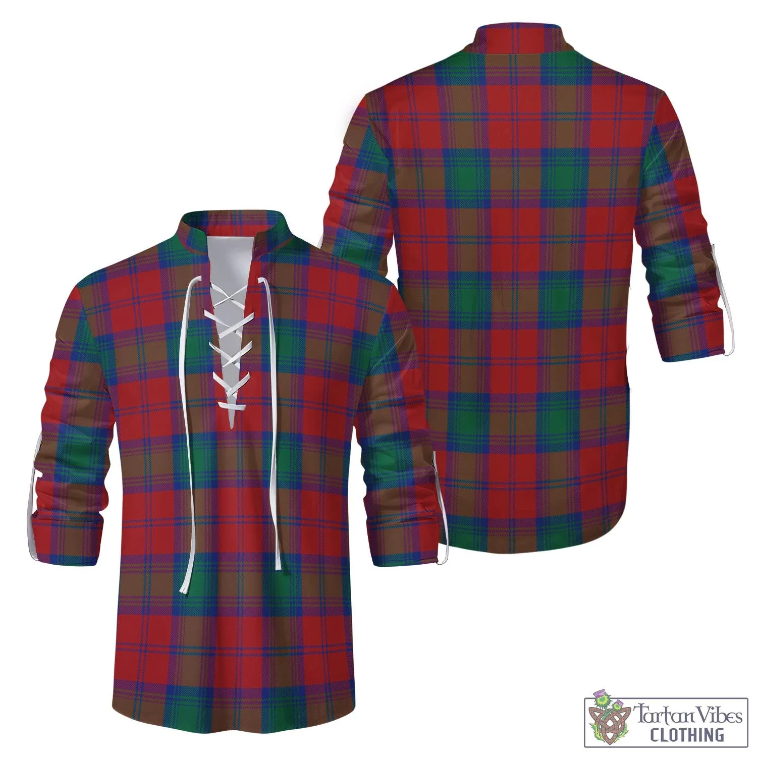 Byres (Byses) Tartan Men's Scottish Traditional Jacobite Ghillie Kilt Shirt