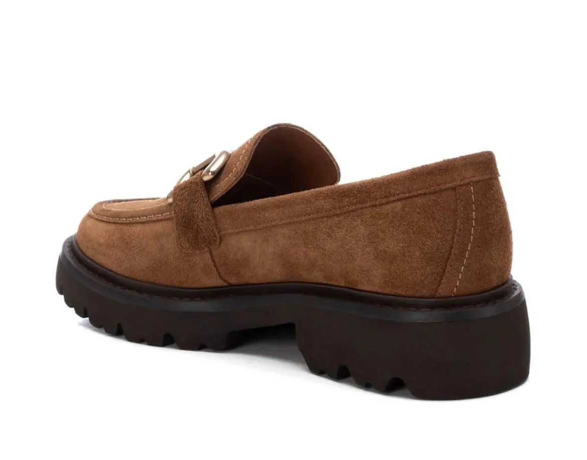 Carmela tan moccasins