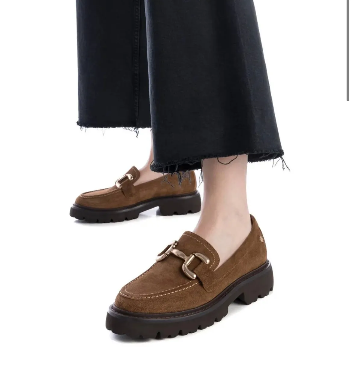 Carmela tan moccasins