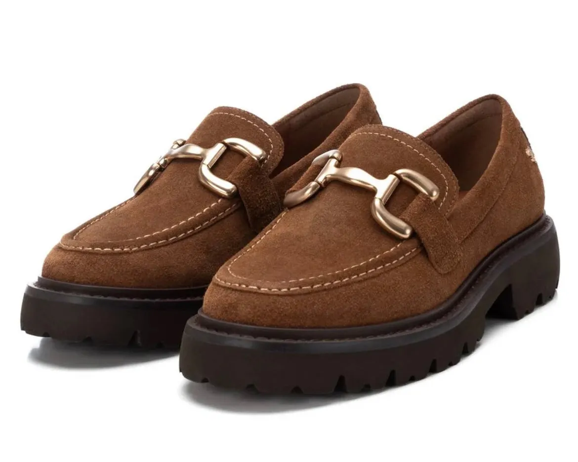 Carmela tan moccasins