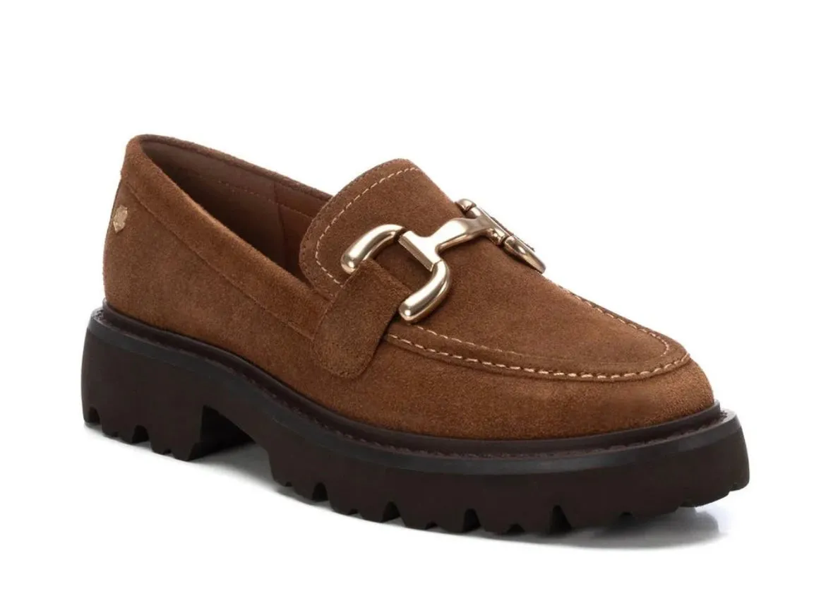 Carmela tan moccasins