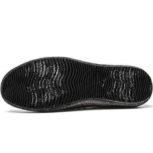 CASMAG Men Canvas Shoes Washed Comfort Casual Moccasins Driving Penny Slip On Loafers Grey 2 US 8.5 M