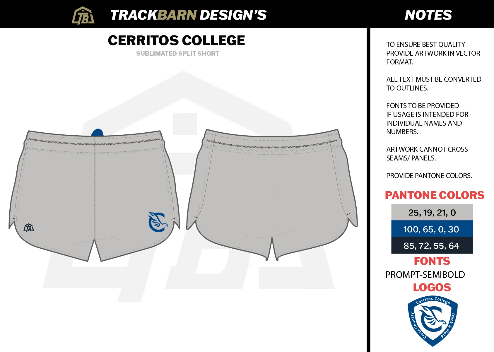 Cerritos-- Youth Split Track Short