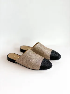 Chanel Glitter Mules