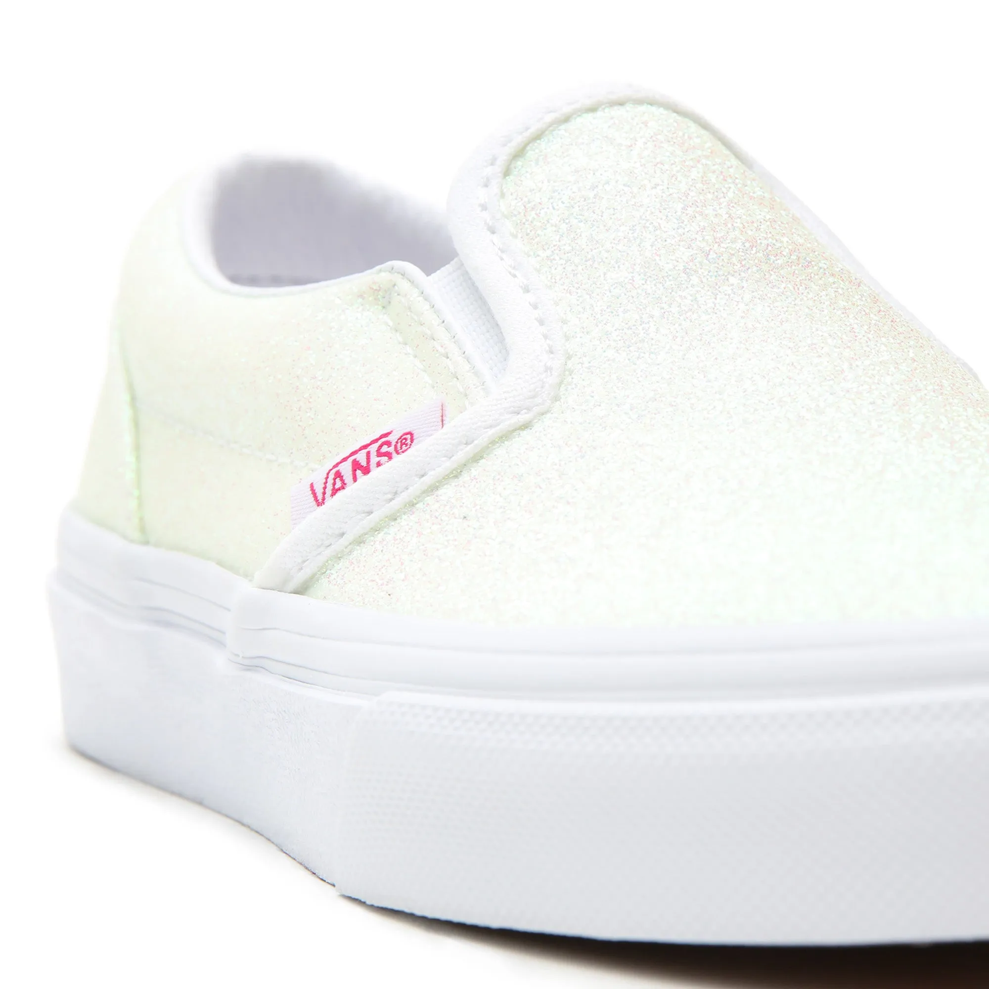 Classic Slip-On  - Glitter Pink/White
