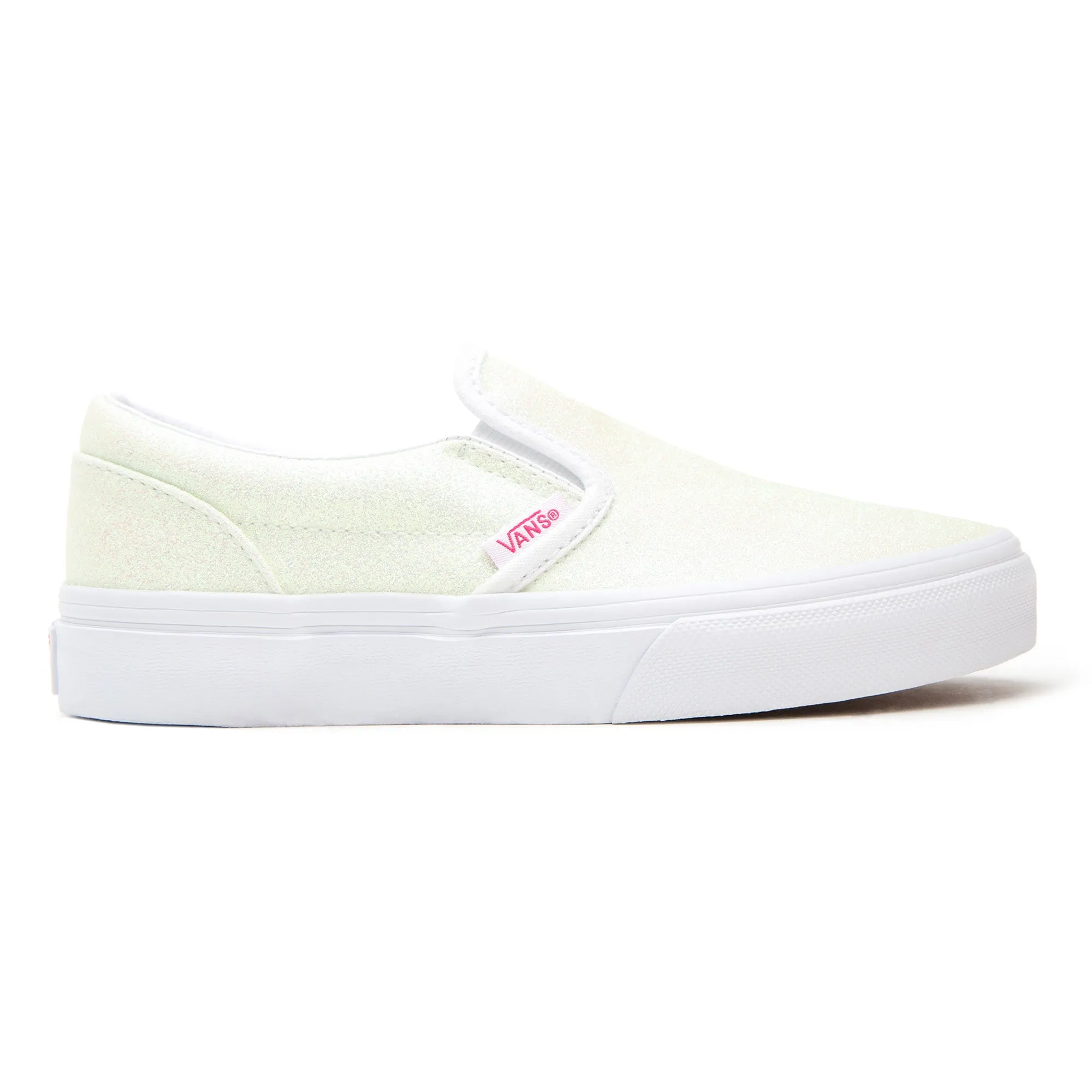 Classic Slip-On  - Glitter Pink/White