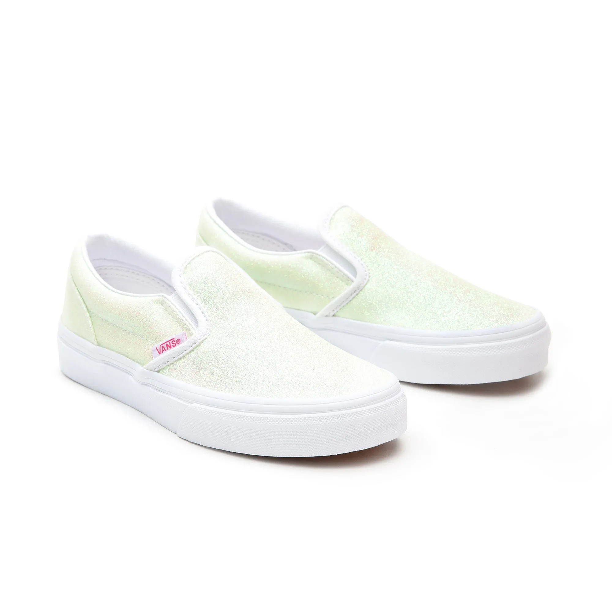 Classic Slip-On  - Glitter Pink/White