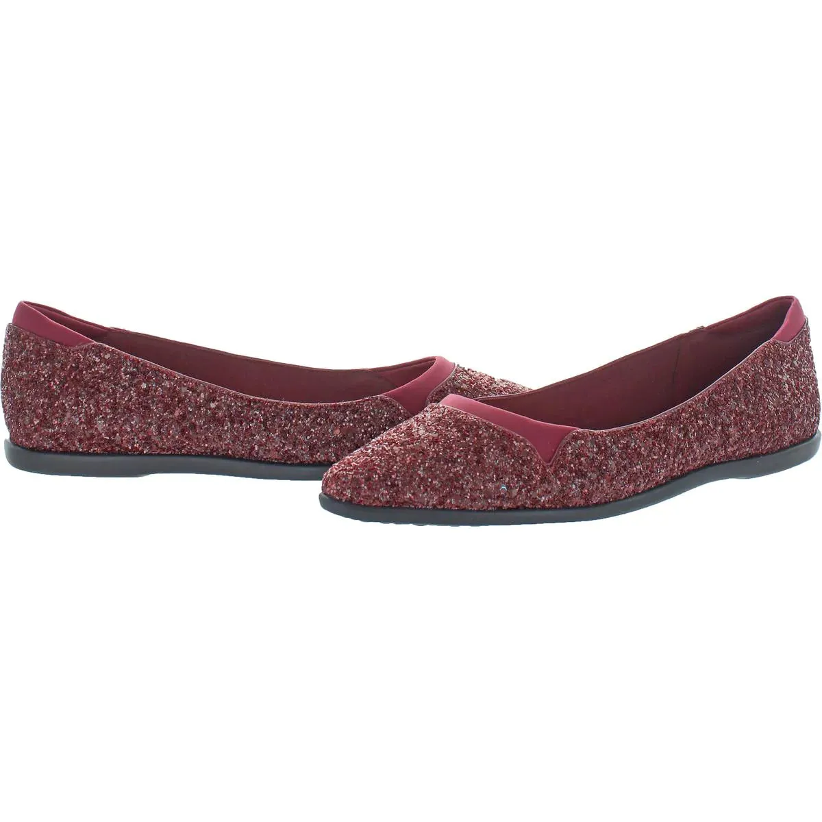 Cole Haan x Zero Grand Burgundy Glitter Flats- 9