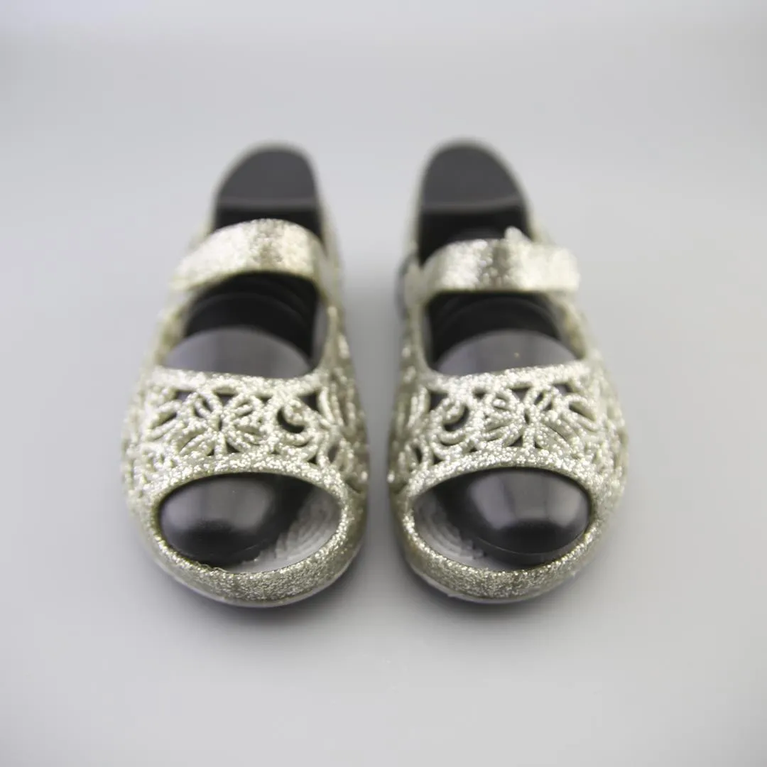 CROCS GLITTER FLAT