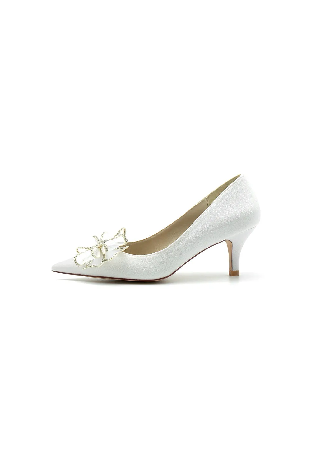 Crystal Stiletto Heel Wedding Shoes with Bow