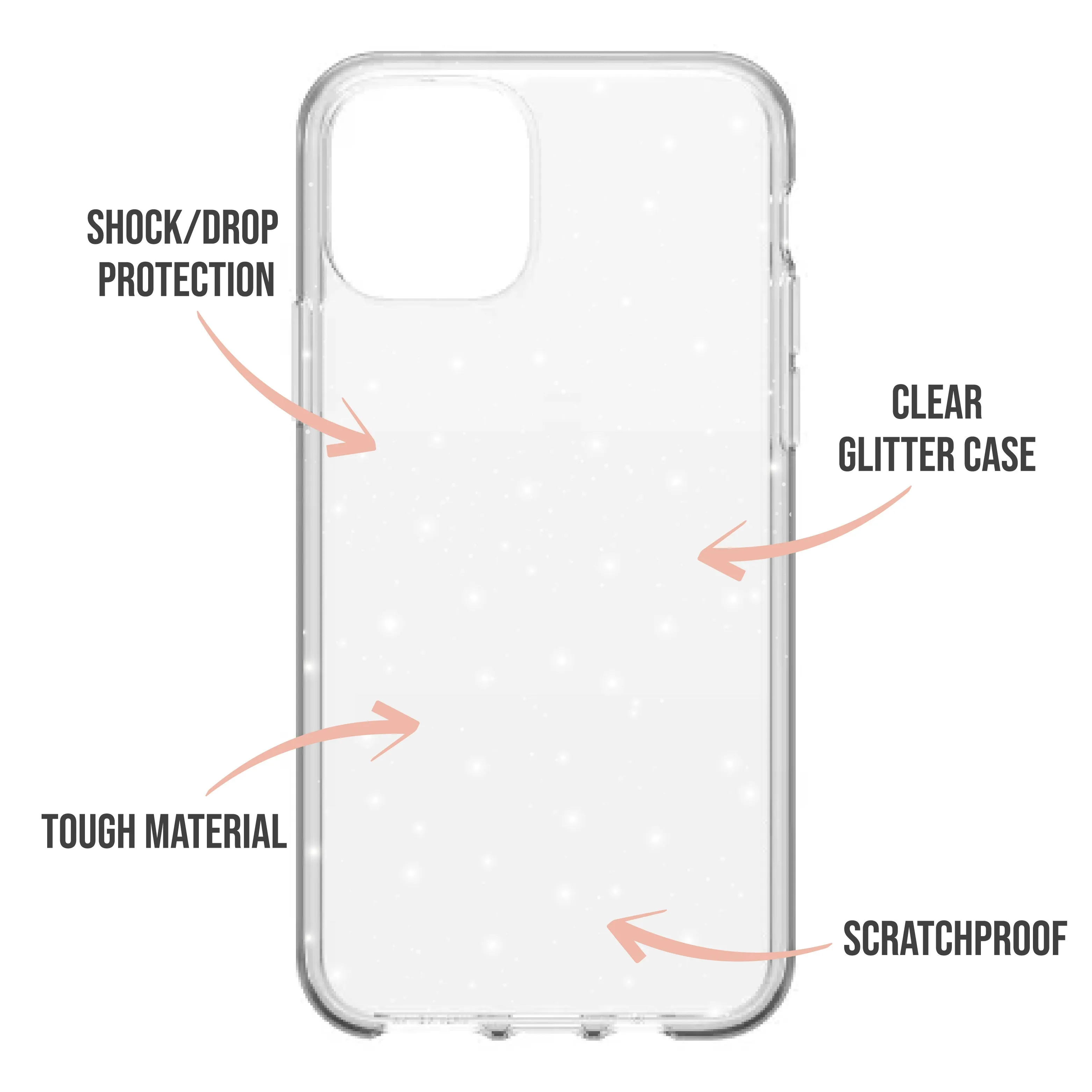 Doll Shoes Pattern Glitter Phone Case
