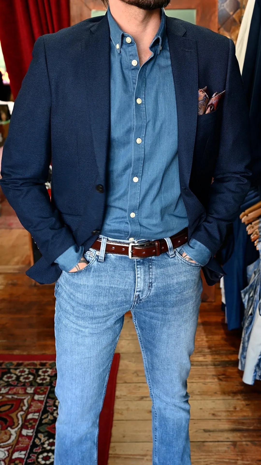 Double Denim Smart Casual Look