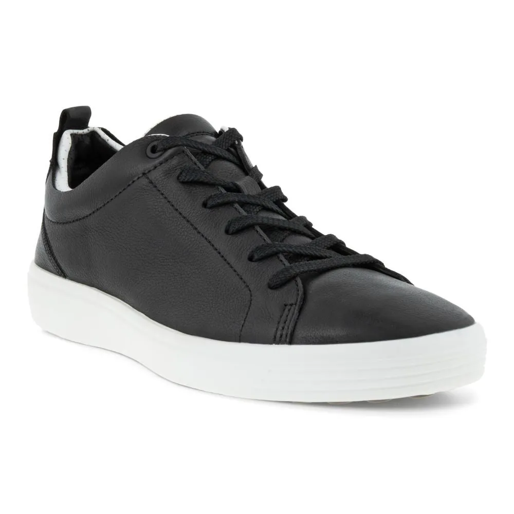 'Ecco' Men's Soft 7 Sneaker - Black / White