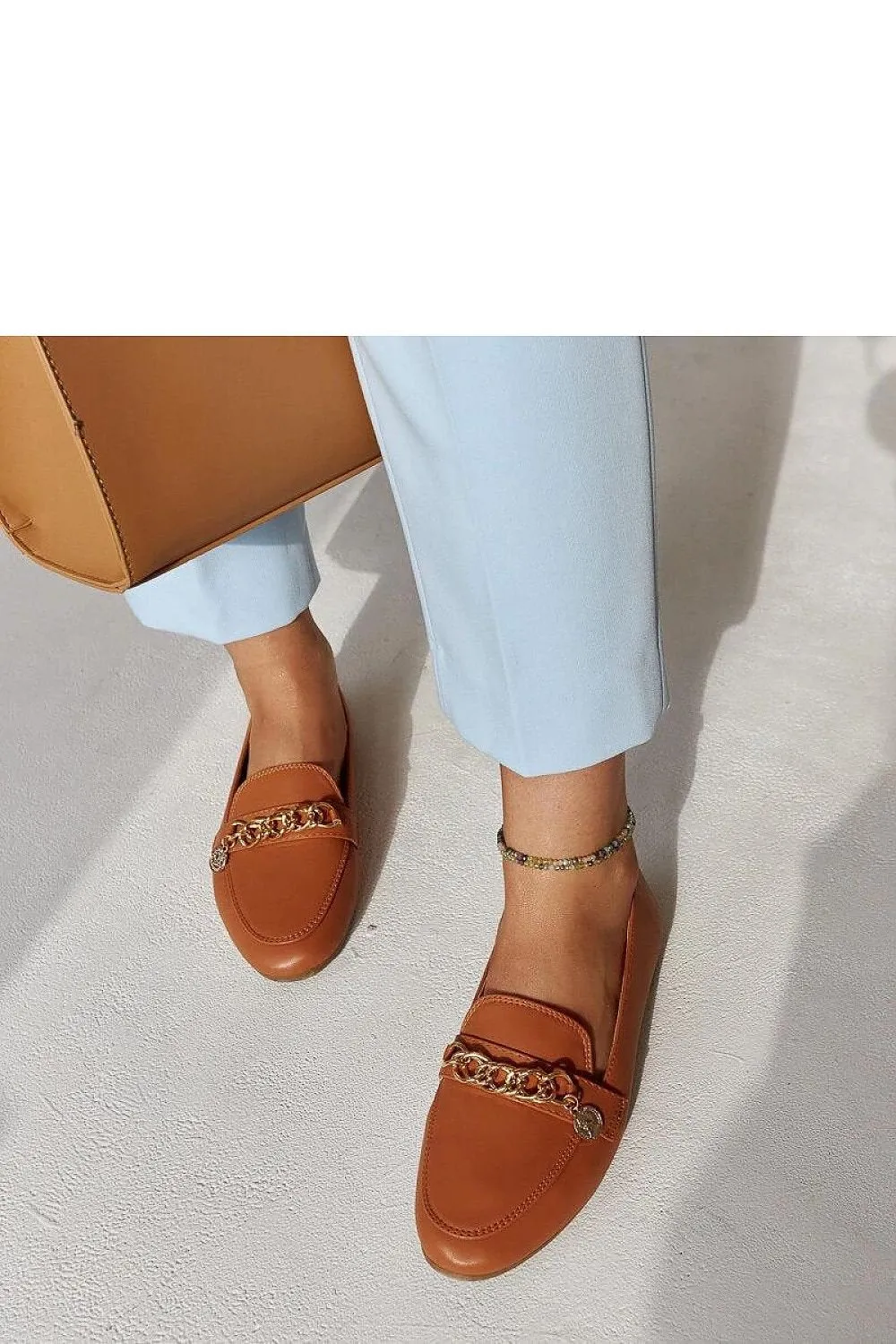 Elegant navy-blue moccasins