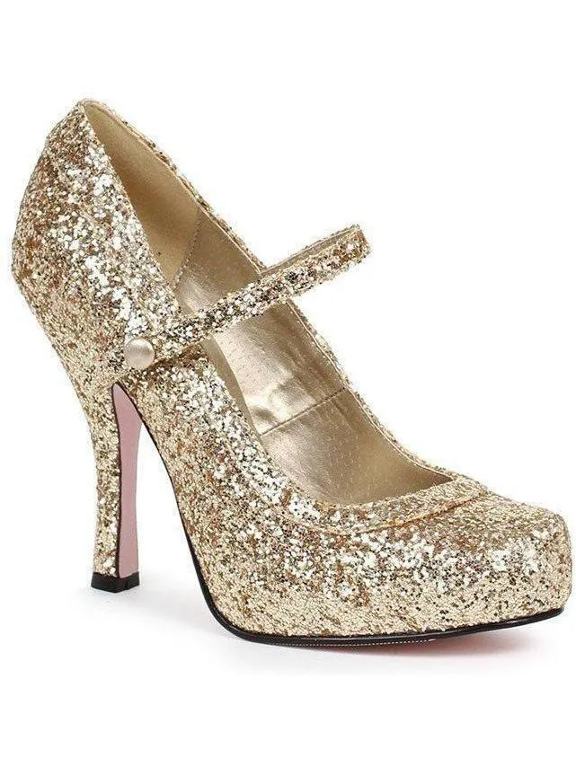 Ellie Shoe E-423-CANDY 4" Glitter Mary Jane With 1"Concealed Platform.