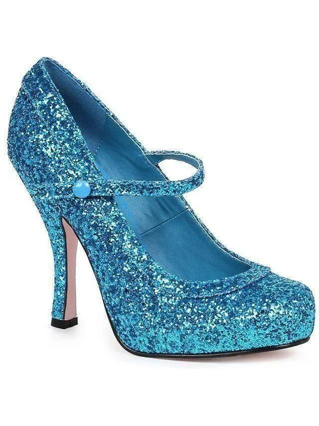 Ellie Shoe E-423-CANDY 4" Glitter Mary Jane With 1"Concealed Platform.