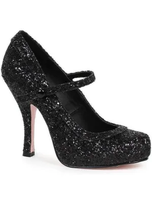 Ellie Shoe E-423-CANDY 4" Glitter Mary Jane With 1"Concealed Platform.