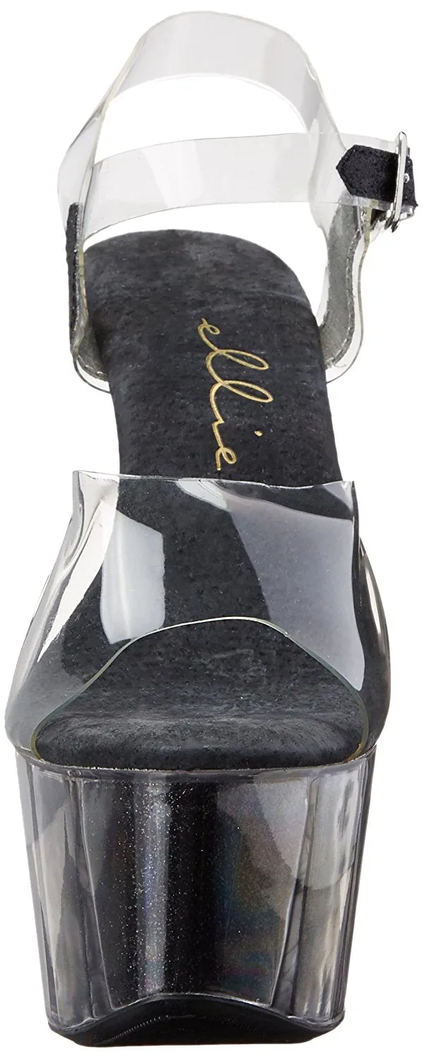 Ellie Shoes Women's 709-Glitter Platform Sandal