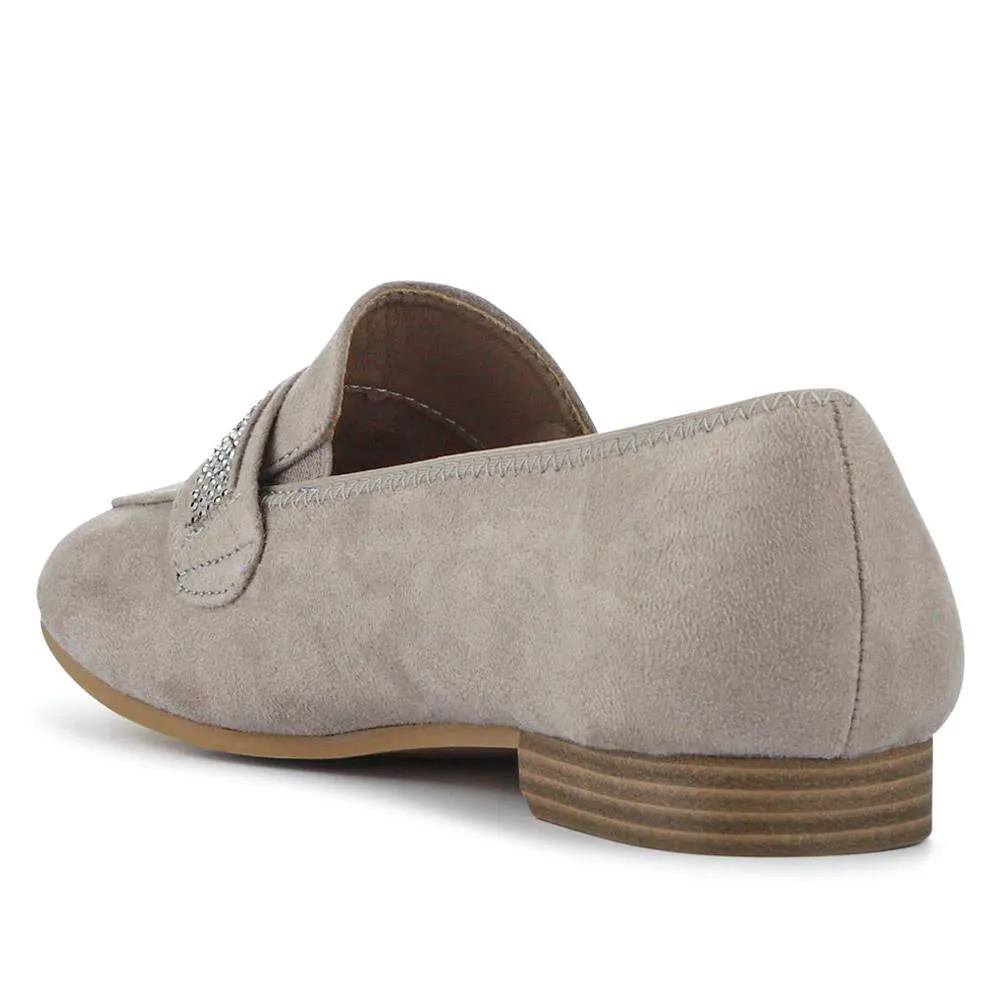Embellished Block-Heeled Moccasins - PLAN41000 / 326 852