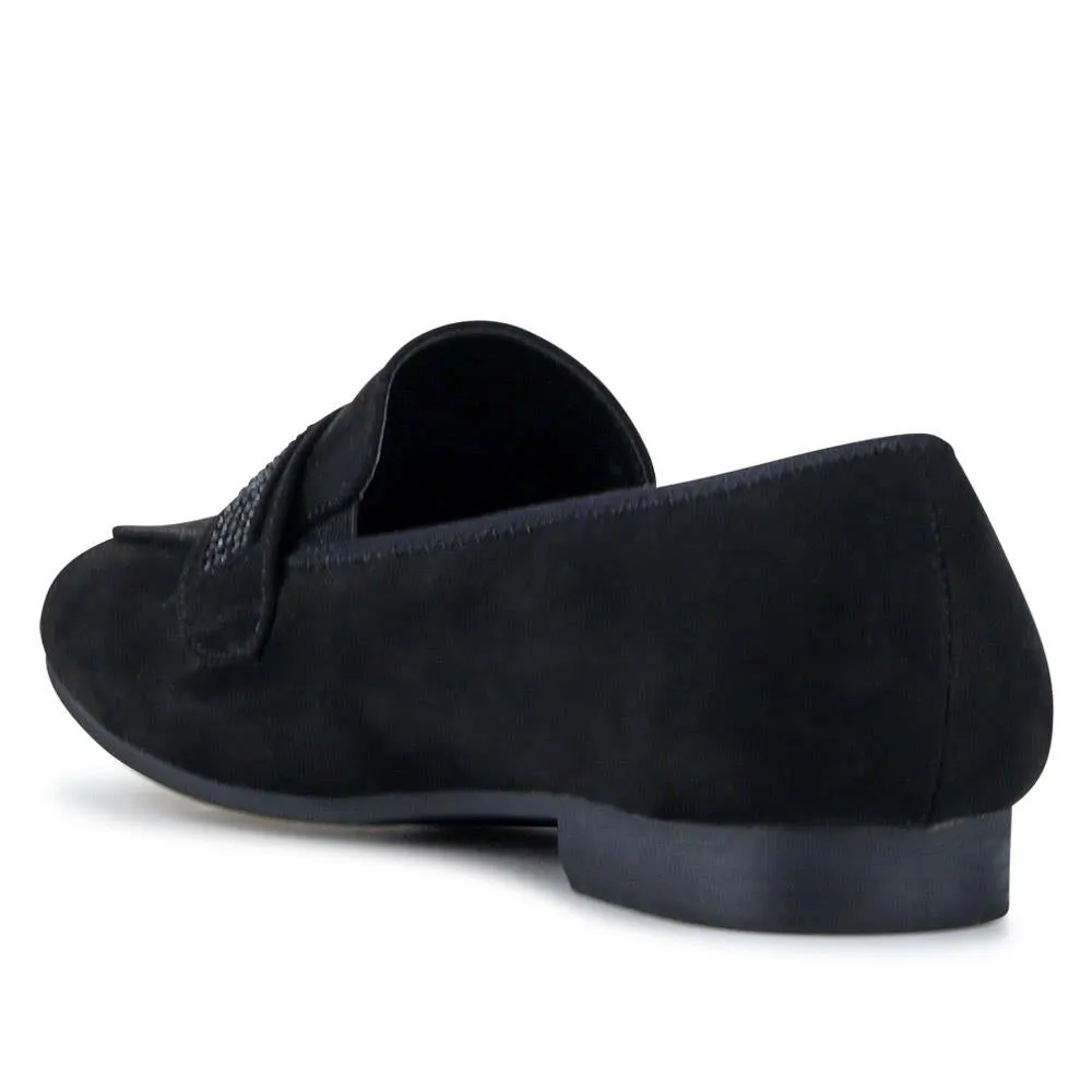 Embellished Block-Heeled Moccasins - PLAN41000 / 326 852