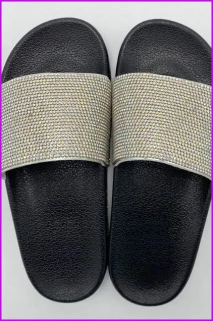 Fashion Rhinestone Diamond Bling Beach Slipper F569