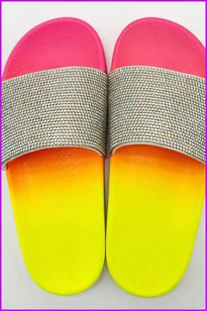 Fashion Rhinestone Diamond Bling Beach Slipper F569