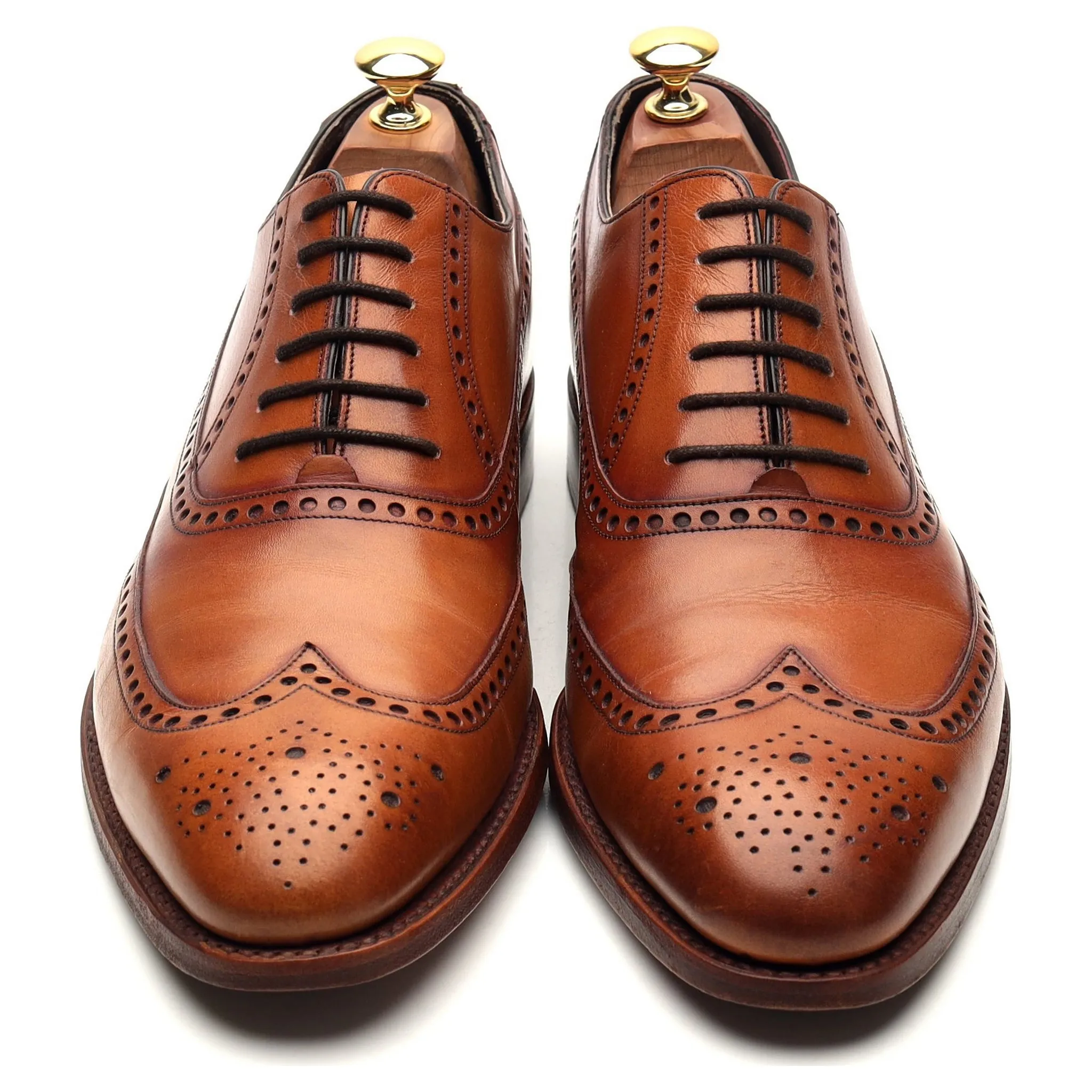 'Flore' Tan Brown Leather Oxford Brogues UK 9 G