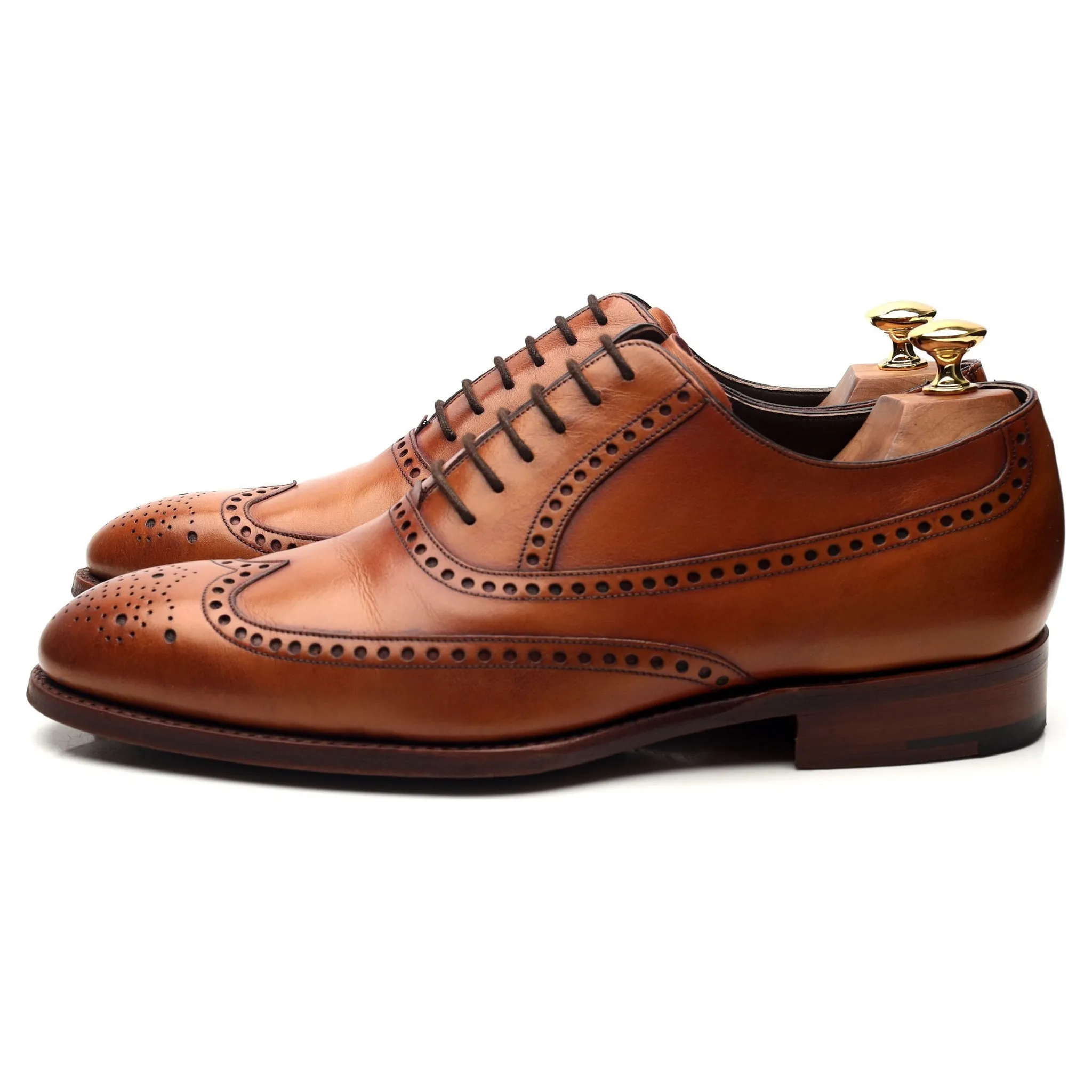 'Flore' Tan Brown Leather Oxford Brogues UK 9 G