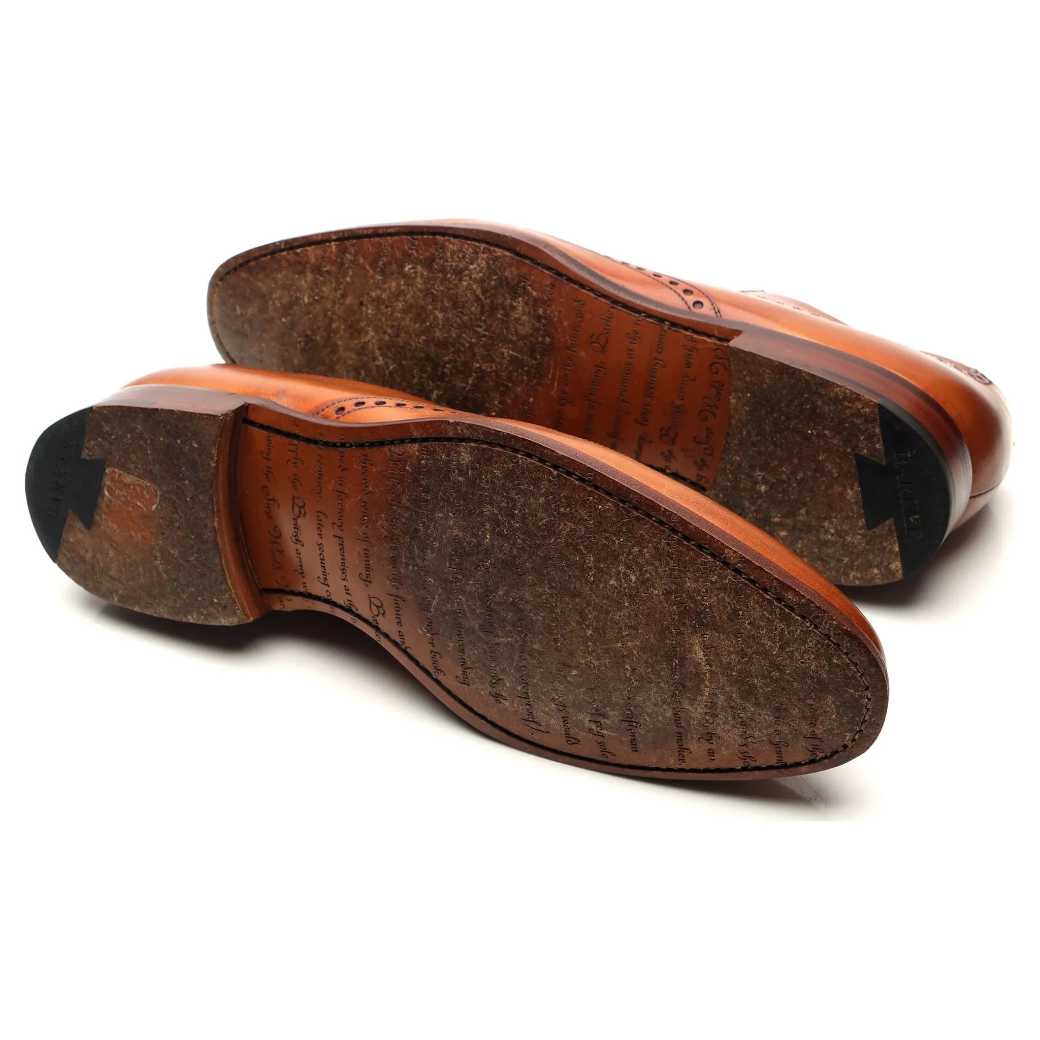 'Flore' Tan Brown Leather Oxford Brogues UK 9 G