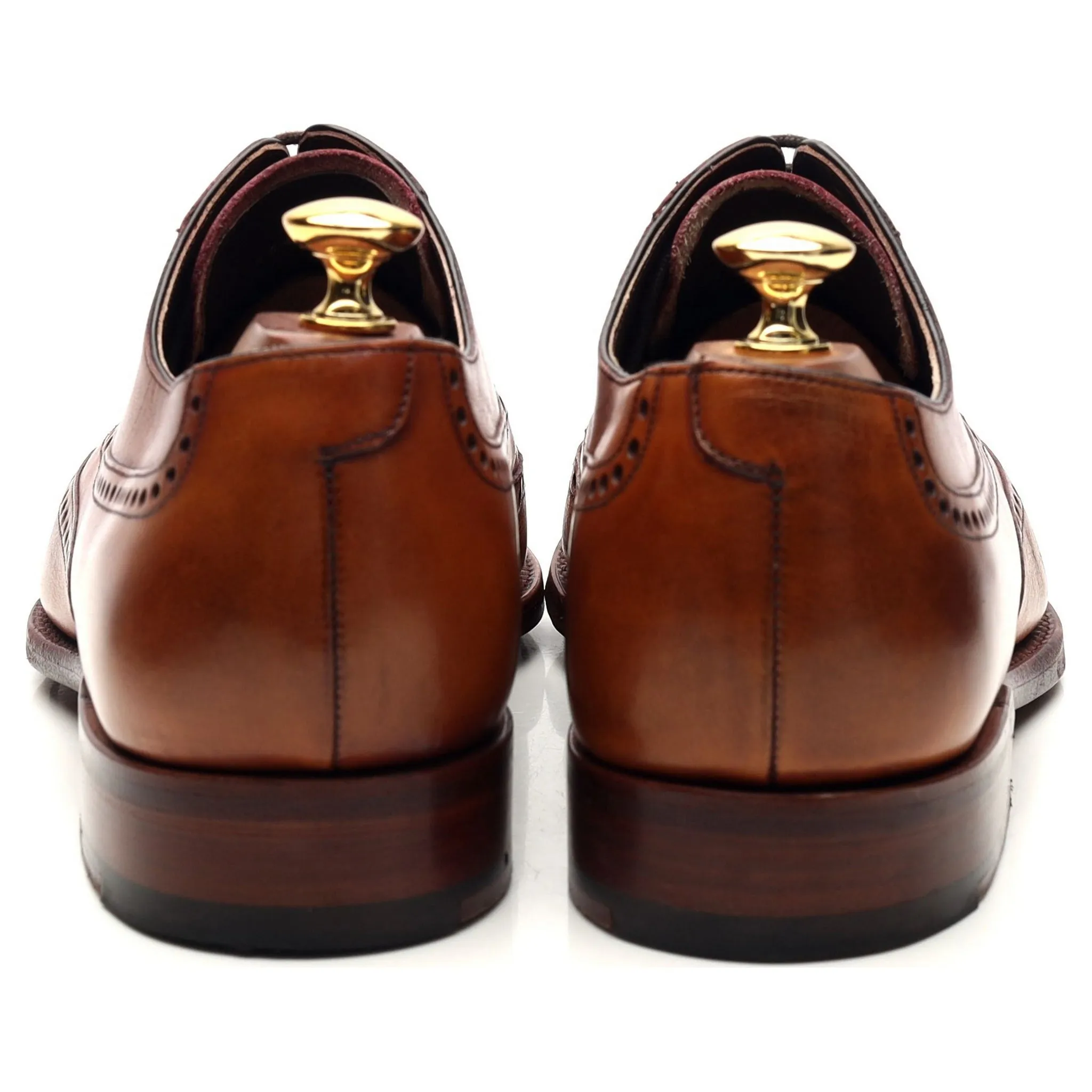 'Flore' Tan Brown Leather Oxford Brogues UK 9 G